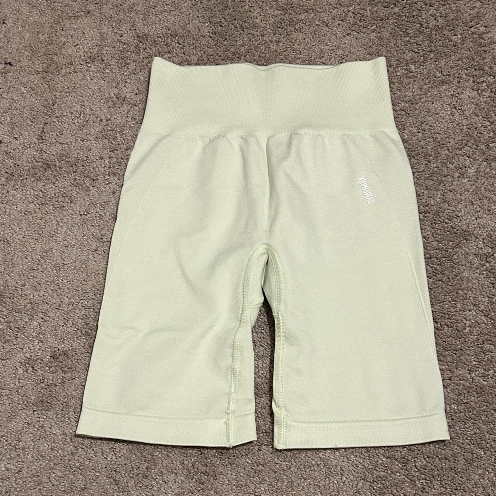 Gymshark Light Yellow Biker Shorts Size XS
